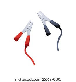 Jumper cables vector isolated on white background.