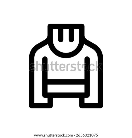 Jumper. Editable stroke vector icon.
