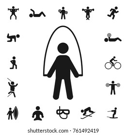 jumper. fitness collection, kinds of sports. Simple icon set on white background.