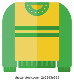 Jumper icon in Color Fill. Flat style. Isolated on white Background