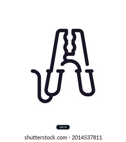 jumper Icon.  Engineering Related Vector Icons. Contains such Icons as Screwdriver, Manufacturing, Engineer, Production, Settings, and more. Vector Illustration