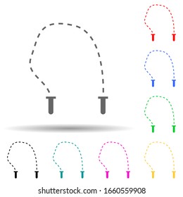 jumper multi color style icon. Simple glyph, flat vector of sport icons for ui and ux, website or mobile application