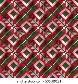 Jumper pattern vector. Jumper pattern background. Knitting pattern vector background seamless.