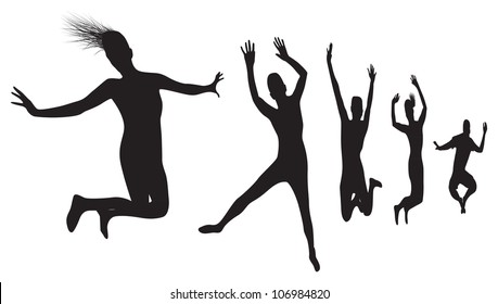 Jumper Silhouettes Stock Vector (Royalty Free) 106984820