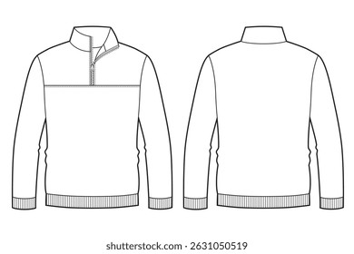 Jumper with a zipped collar