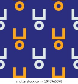 Jumping back seamless pattern. Strict line geometric pattern for your design.