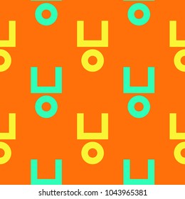 Jumping back seamless pattern. Strict line geometric pattern for your design.