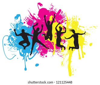 13,658 Boy girl jumping silhouettes Images, Stock Photos & Vectors ...