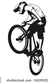 jumping biker illustration