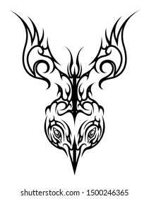 jumping bird abstract celtic tattoo