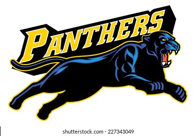 jumping black panther