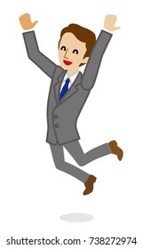 Jumping Businessman