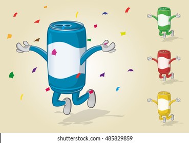Jumping Can With Confetti