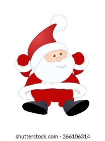Jumping Cartoon Kid Santa