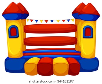 Jumping castle with no children illustration