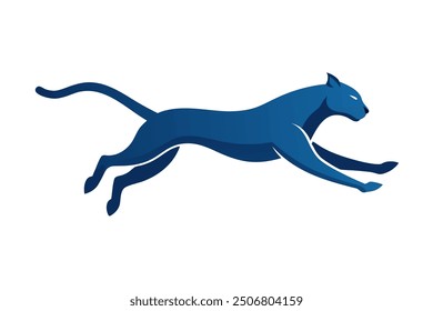 Una Ilustración vectorial de gato saltando