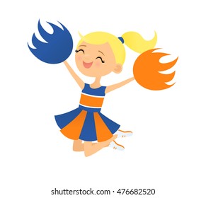 Jumping cheerleader