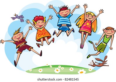 Jumping children