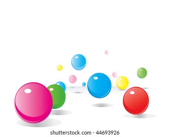 Jumping color balls