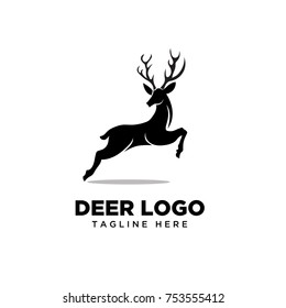 Jumping Deer Logo Stock Vector (Royalty Free) 753555412 | Shutterstock