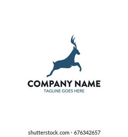 Jumping Deer Logo Template