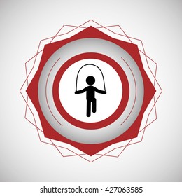 jumping design. sport icon. Isolated image
