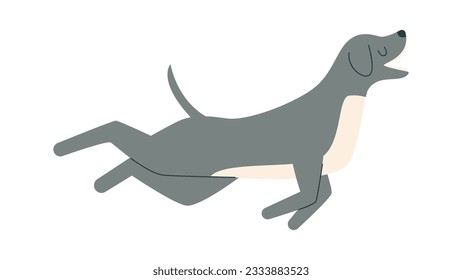 Jumping Dog Animal Vector Illustration