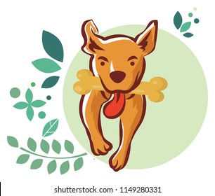 jumping dog illustration