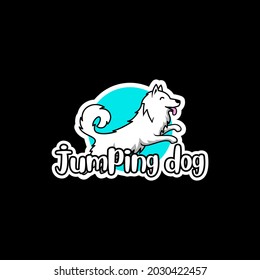 diseño del logo del perro de salto, diseño del logo del perro