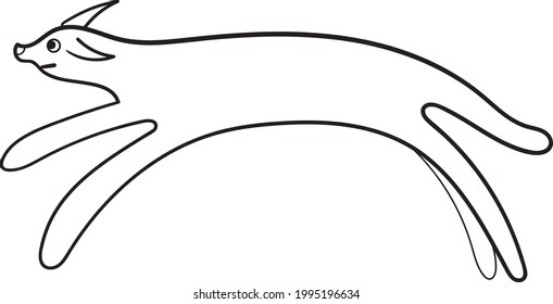 jumping dog, vector art professional illustration