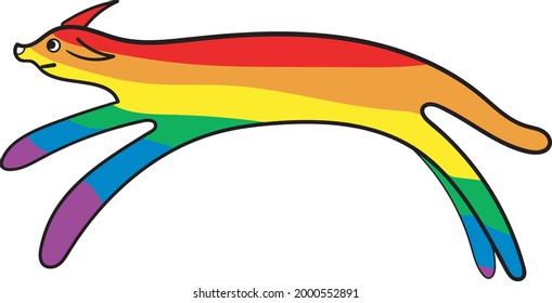 jumping dog, vector art professional illustration