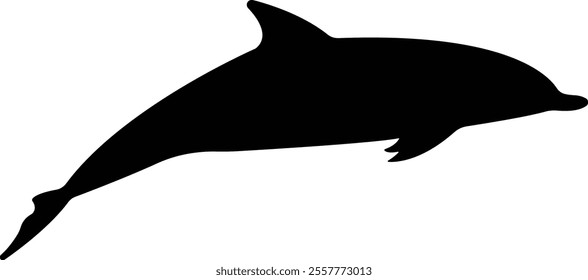 Jumping dolphin fish icon in flat. vector for apps or website dolphin leaps over the water art sketch style marine mammal Bottlenose dolphin isolated on transparent background