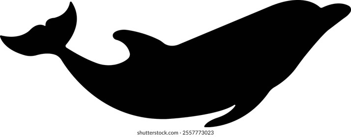 Jumping dolphin fish icon in flat. vector for apps or website dolphin leaps over the water art sketch style marine mammal Bottlenose dolphin isolated on transparent background