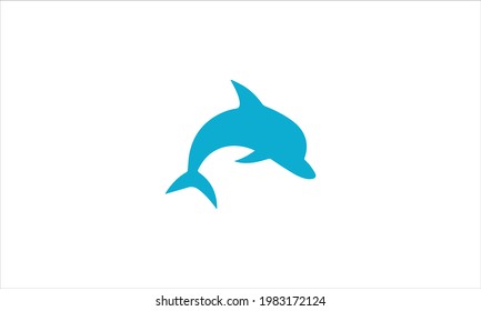 jumping Dolphin fish icon logo design vector illustration  template 
