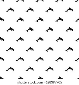 Jumping dolphin pattern seamless in simple style vector illustration