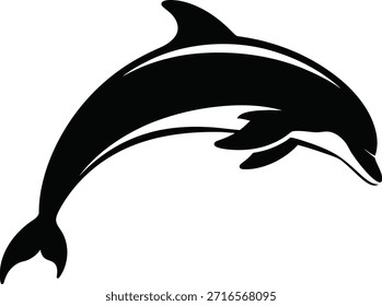 Ilustração do vetor de Silhueta de Golfinho de Salto
