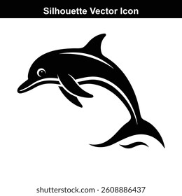 Jumping dolphin vector illustration on a white background