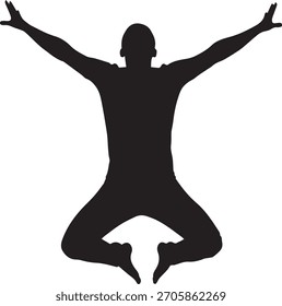 Jumping Figure in Midair Joy