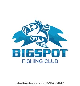 Jumping Fish Fishing logo design Outdoor adventure logo design template vector illustration