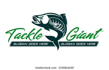 Jumping Fish Fishing Logo Design Modern Stock Vector (Royalty Free ...