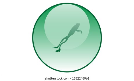 Jumping frog icon vector design