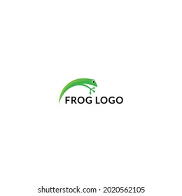 jumping frog vector logo design. logo template