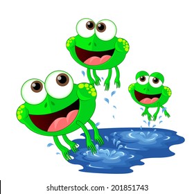 Jumping Frogs Cartoon