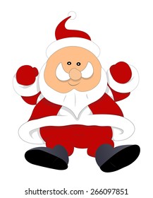 Jumping Funny Santa Claus