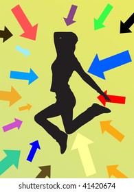 jumping girl