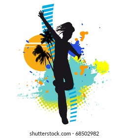 Jumping girl