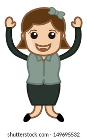 Jumping Girl Vector