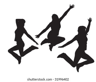 jumping girls