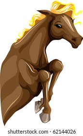 Jumping horse