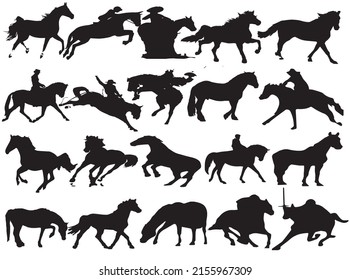 Jumping horse Black Royalty Cliparts. Vectors. And Stock Illustration.Wild Horses Vector Freeuse